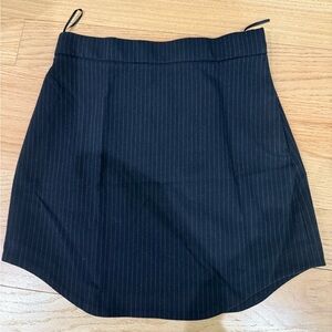 Zara Black Pinstripe Mini Skirt